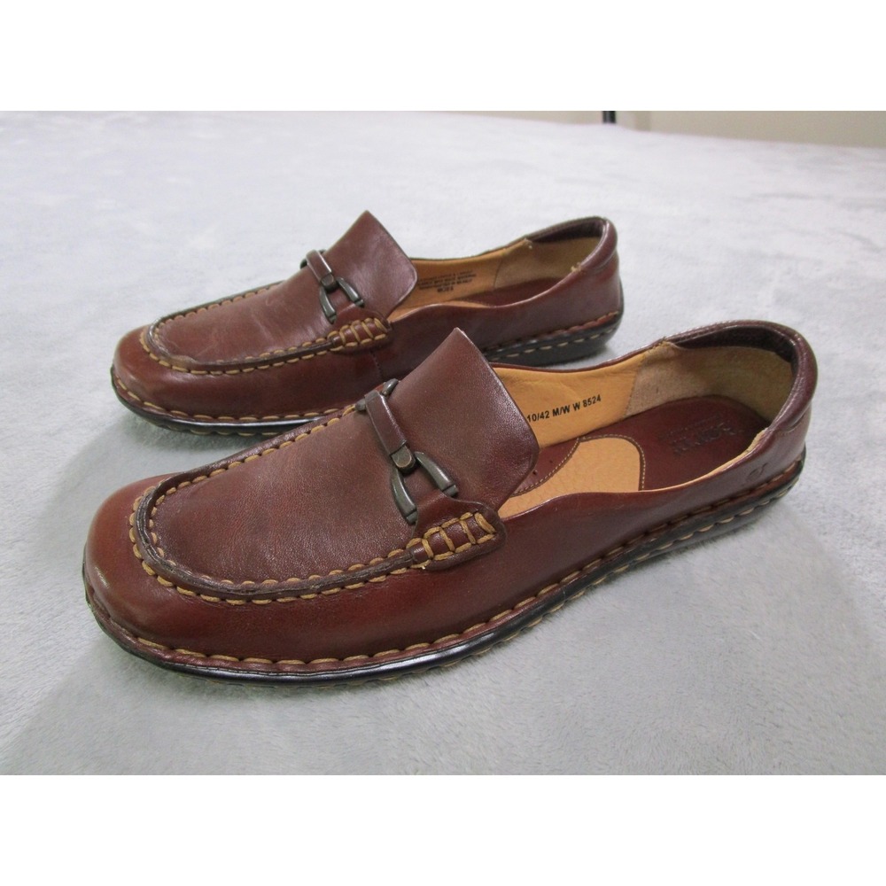 Like New Born Brown Leather Slip-On Loafers